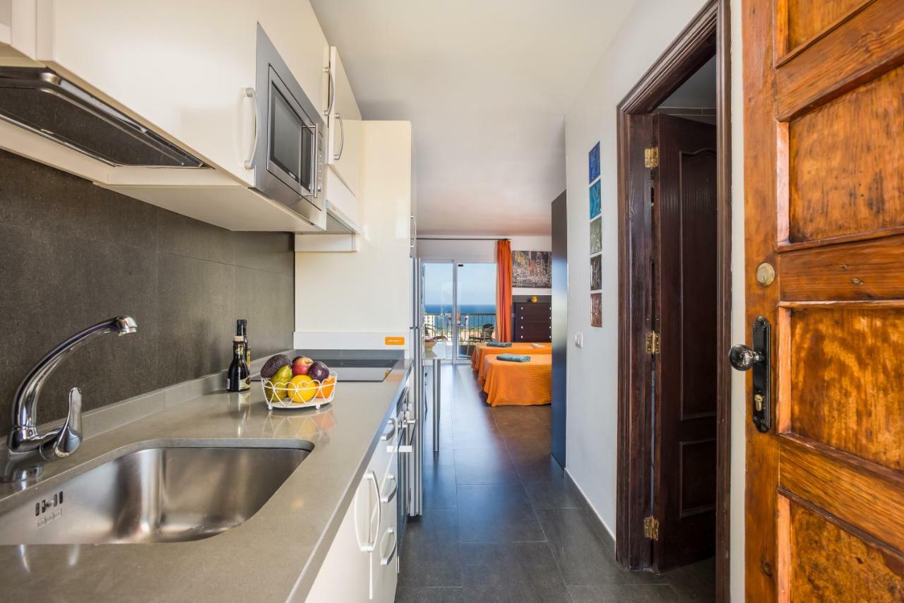 926 Fabulous View Of Lasamericas, Seafront Studio! Playa de las Americas  Bagian luar foto